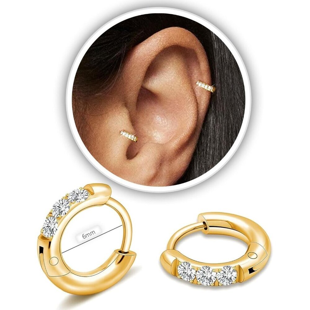 Small 6mm Gold Hoop Earrings – Lightweight, Durable & Perfect for All Piercings